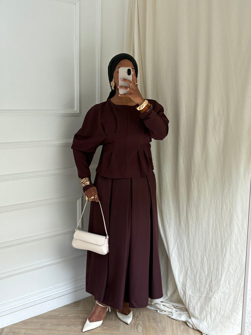 CHEMISIER / BLOUSE INTEMPORELLE BORDEAUX