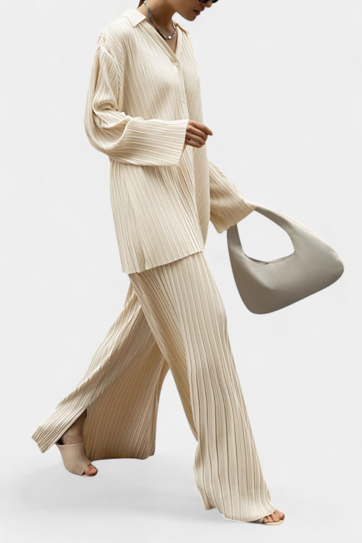 Ensemble Plissé à Coupe Oversized