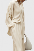 Ensemble Plissé à Coupe Oversized