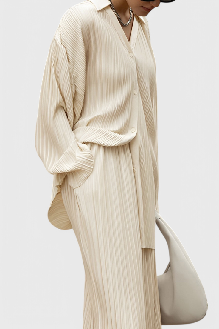 Ensemble Plissé à Coupe Oversized