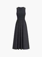 Robe Longue Décontractée Col Rond