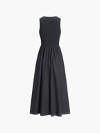 Robe Longue Décontractée Col Rond