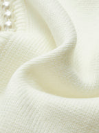 Cardigan Liseré Perles Ourlet Effiloché