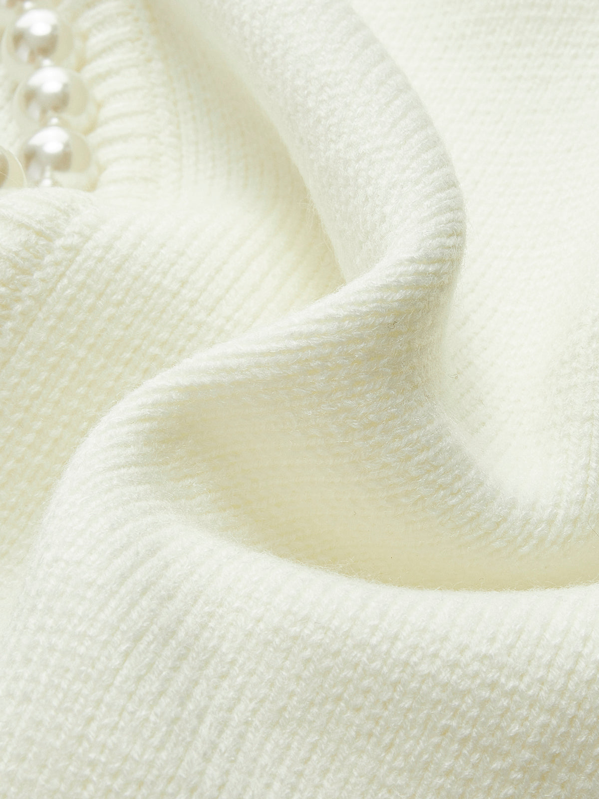 Cardigan Liseré Perles Ourlet Effiloché