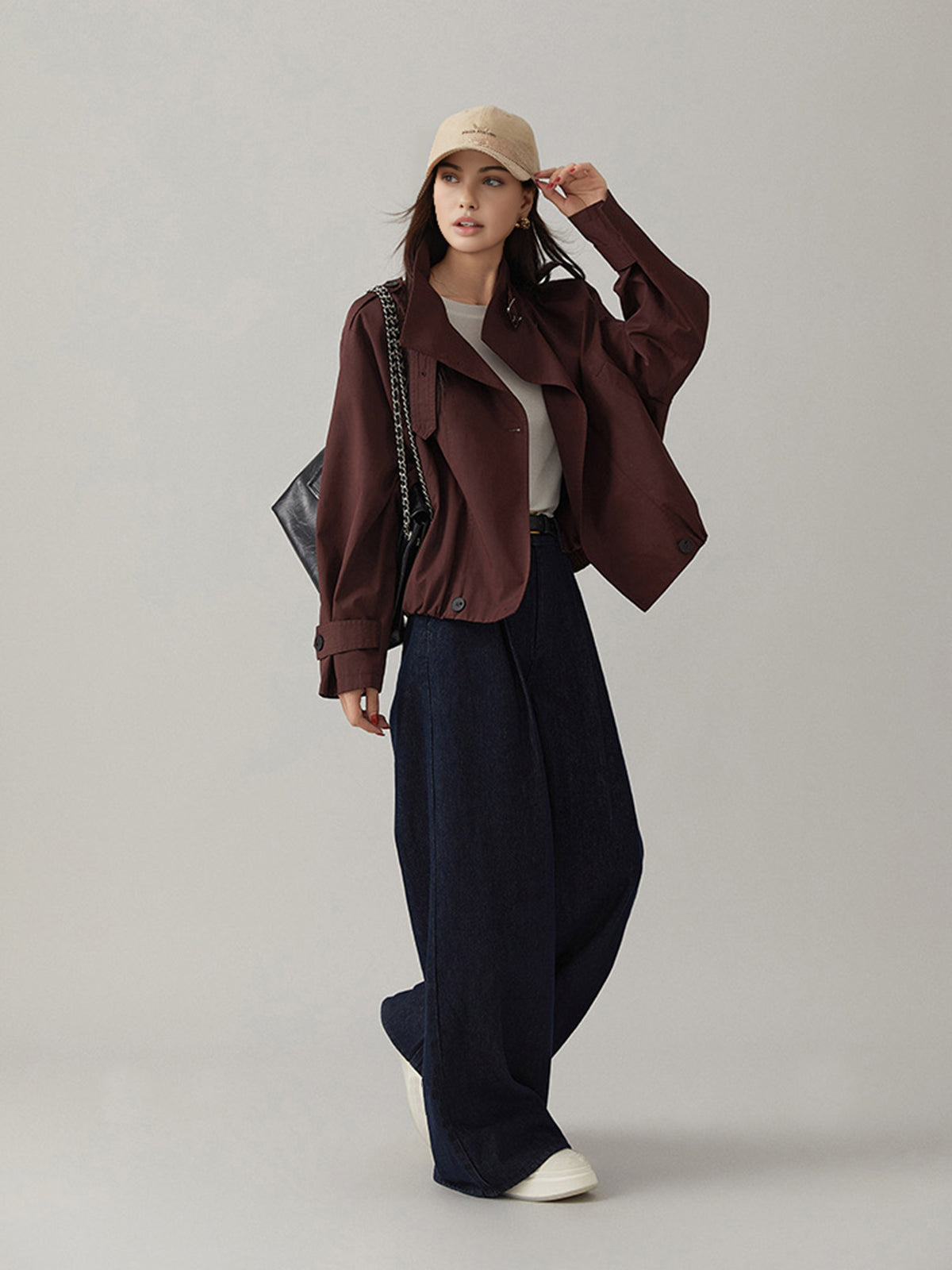 Trench-coat ample de style vintage