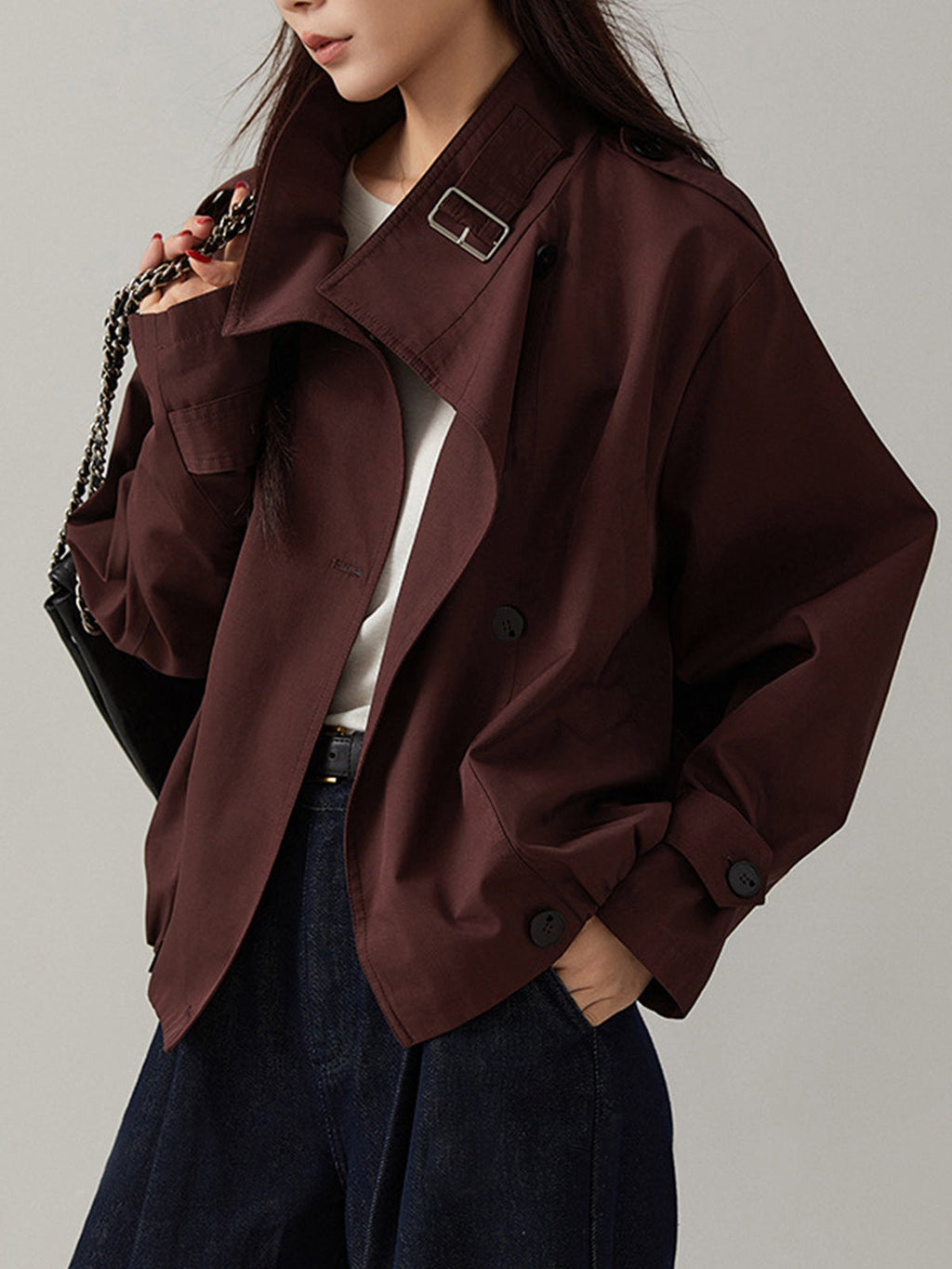 Trench-coat ample de style vintage