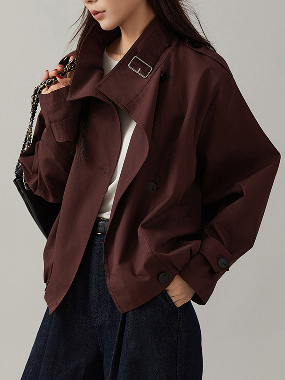 Trench-coat ample de style vintage