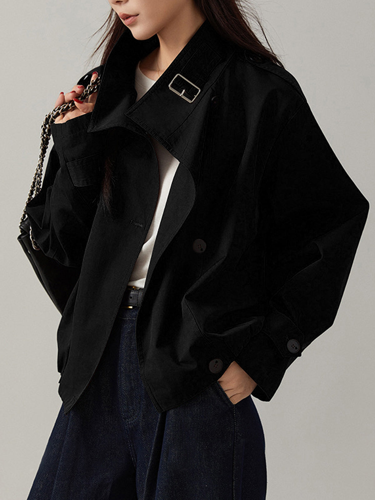 Trench-coat ample de style vintage