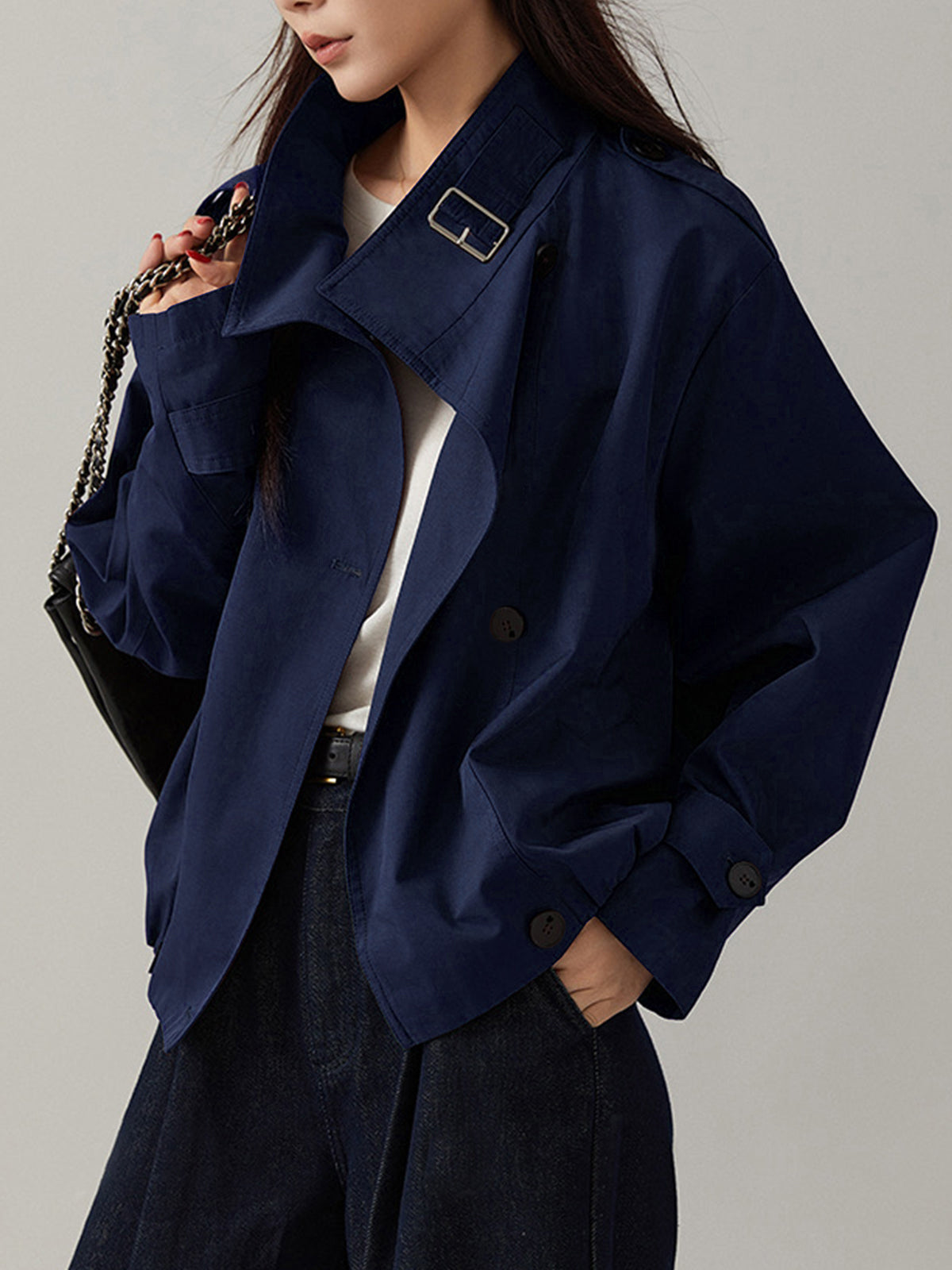 Trench-coat ample de style vintage