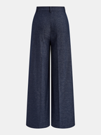 Pantalon Large Asymétrique Croisé Ourlet Traînant