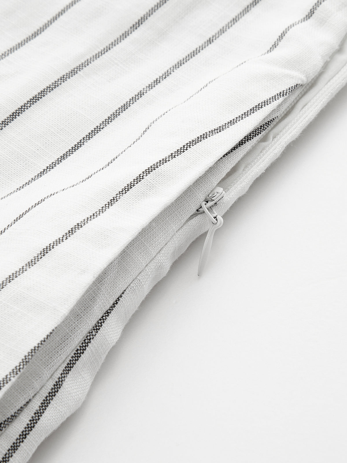 Pantalon Large Coton-Lin À Rayures