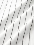Pantalon Large Coton-Lin À Rayures