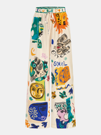 Ensemble Satin Graffiti Col Revers