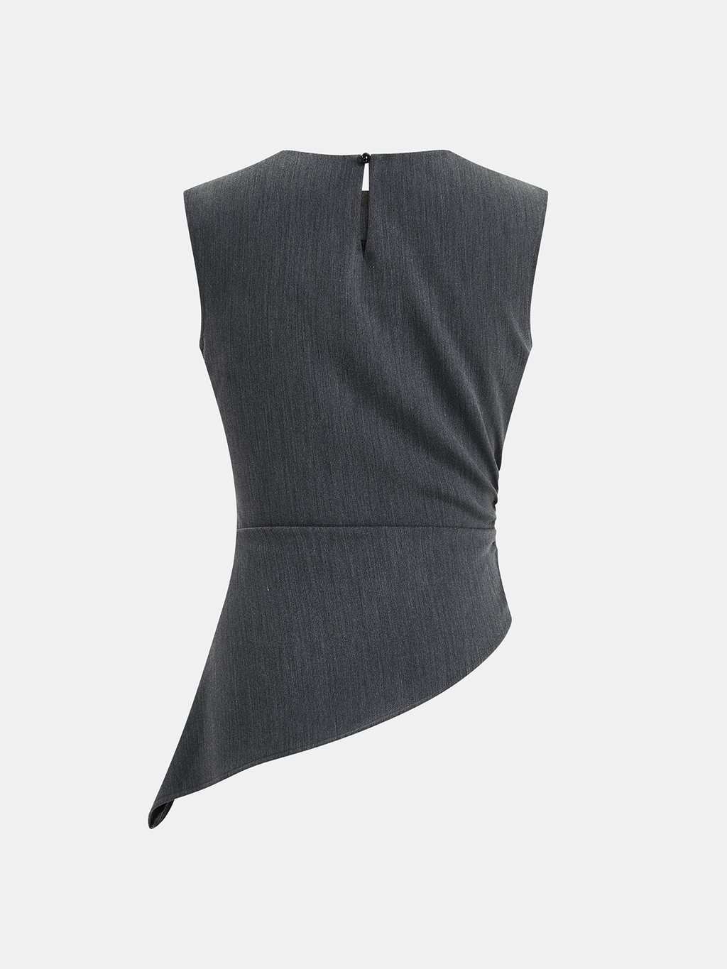 Ensemble Top Asymétrique Sans Manches & Pantalon Plissé