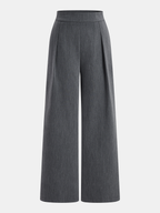 Ensemble Top Asymétrique Sans Manches & Pantalon Plissé