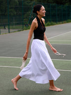 Jupe Plissée en Coton
