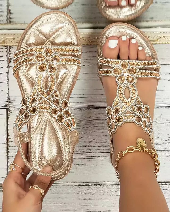 Élégantes Sandales à Bijoux Confortables