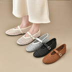 Ballerines Mary Jane en mesh tressé