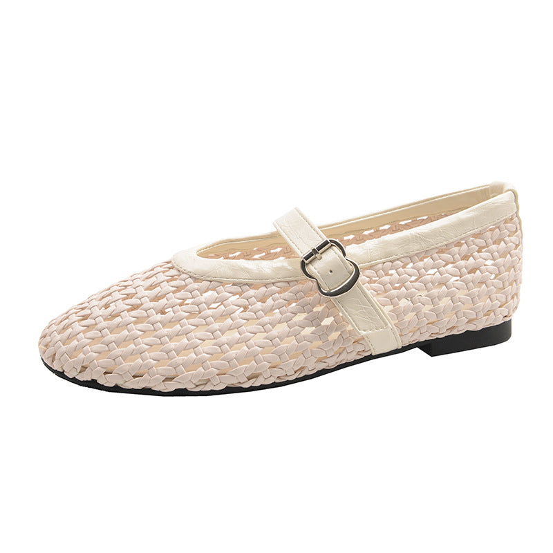 Ballerines Mary Jane en mesh tressé