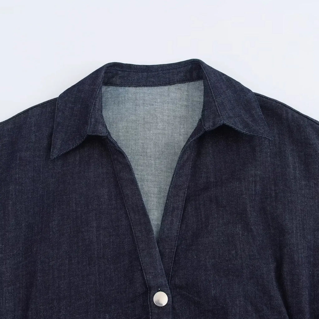 Robe Mi-Longue en Denim