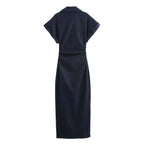 Robe Mi-Longue en Denim