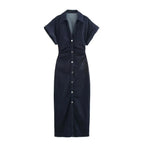 Robe Mi-Longue en Denim