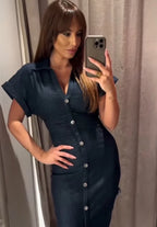 Robe Mi-Longue en Denim