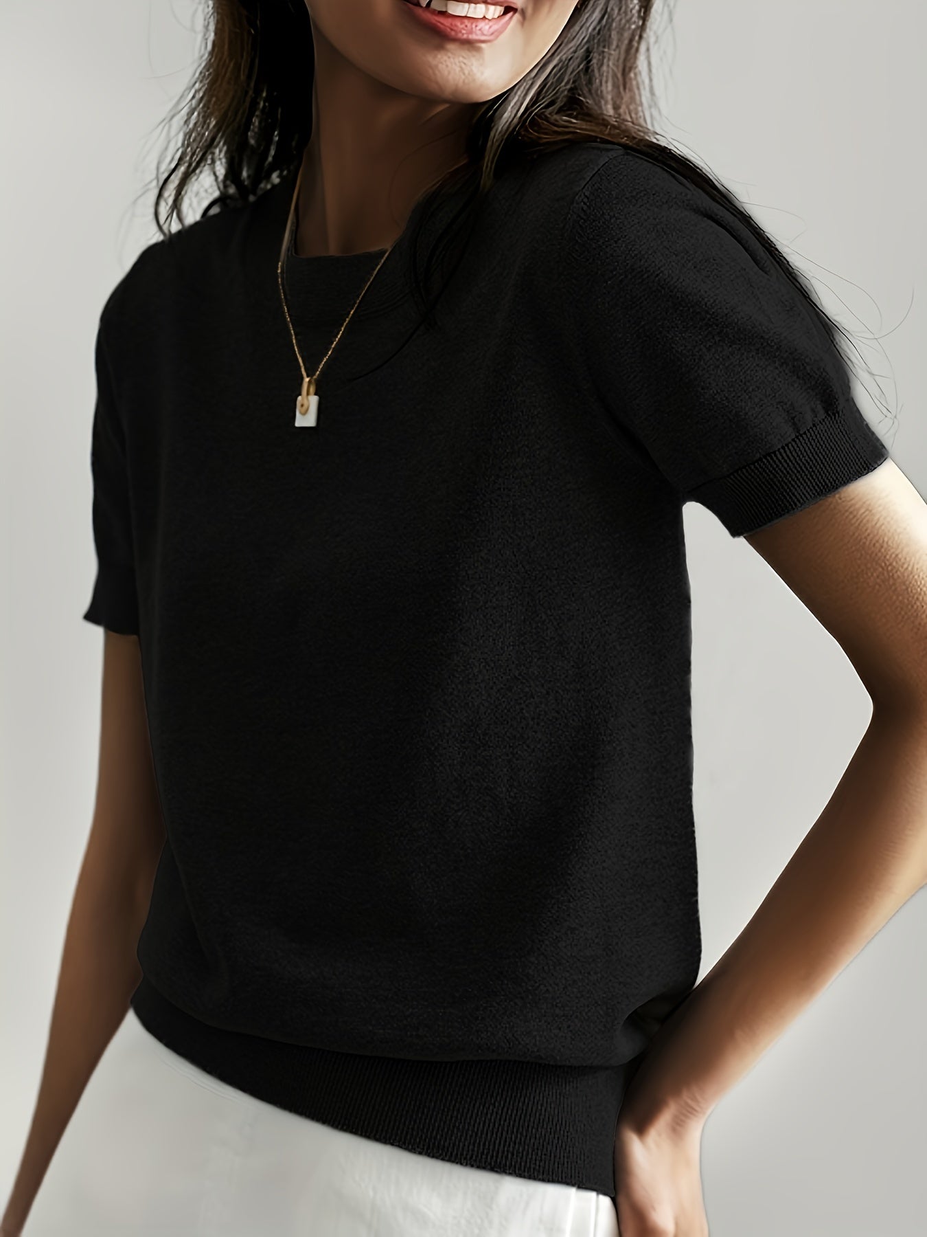 T-shirt en jersey manches courtes