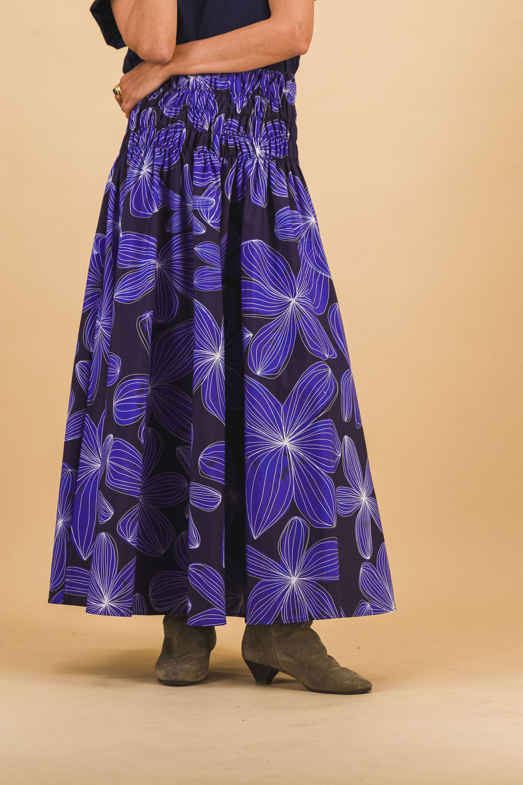 Jupe Fleurs Bleu