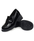 Mocassins À Talons En Cuir Verni Pour Femmes