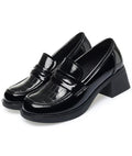 Mocassins À Talons En Cuir Verni Pour Femmes