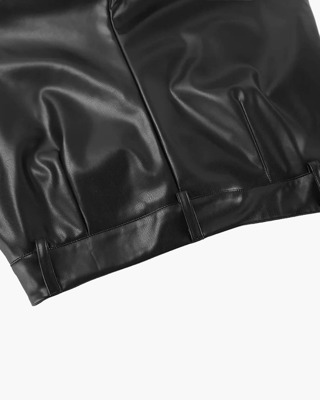 Pantalon large en cuir