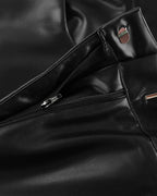 Pantalon large en cuir