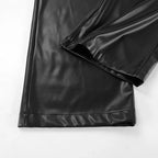 Pantalon large en cuir