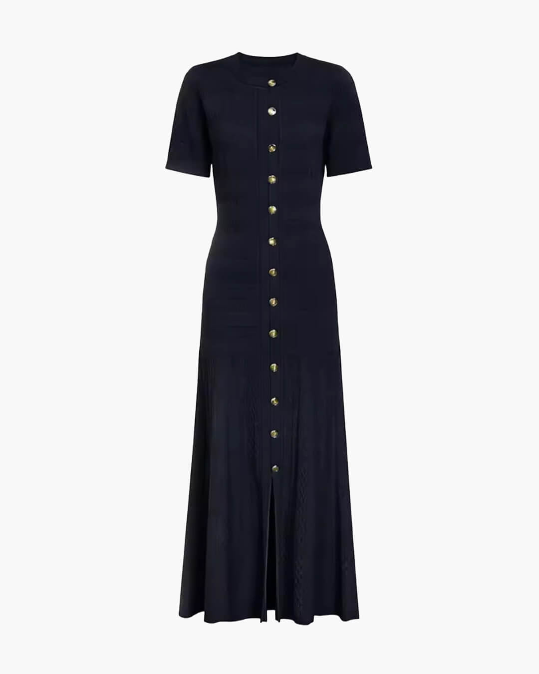 Robe Mi-longue en Maille Côtelée