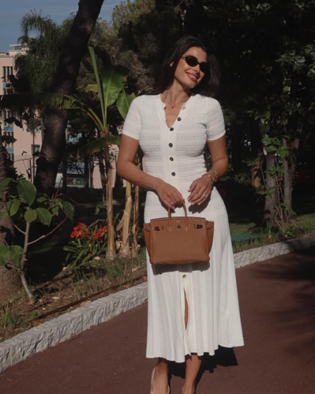 Robe Mi-longue en Maille Côtelée