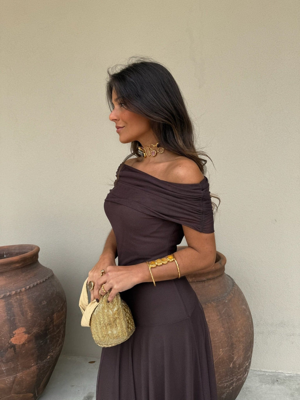 Robe de soirée en résille