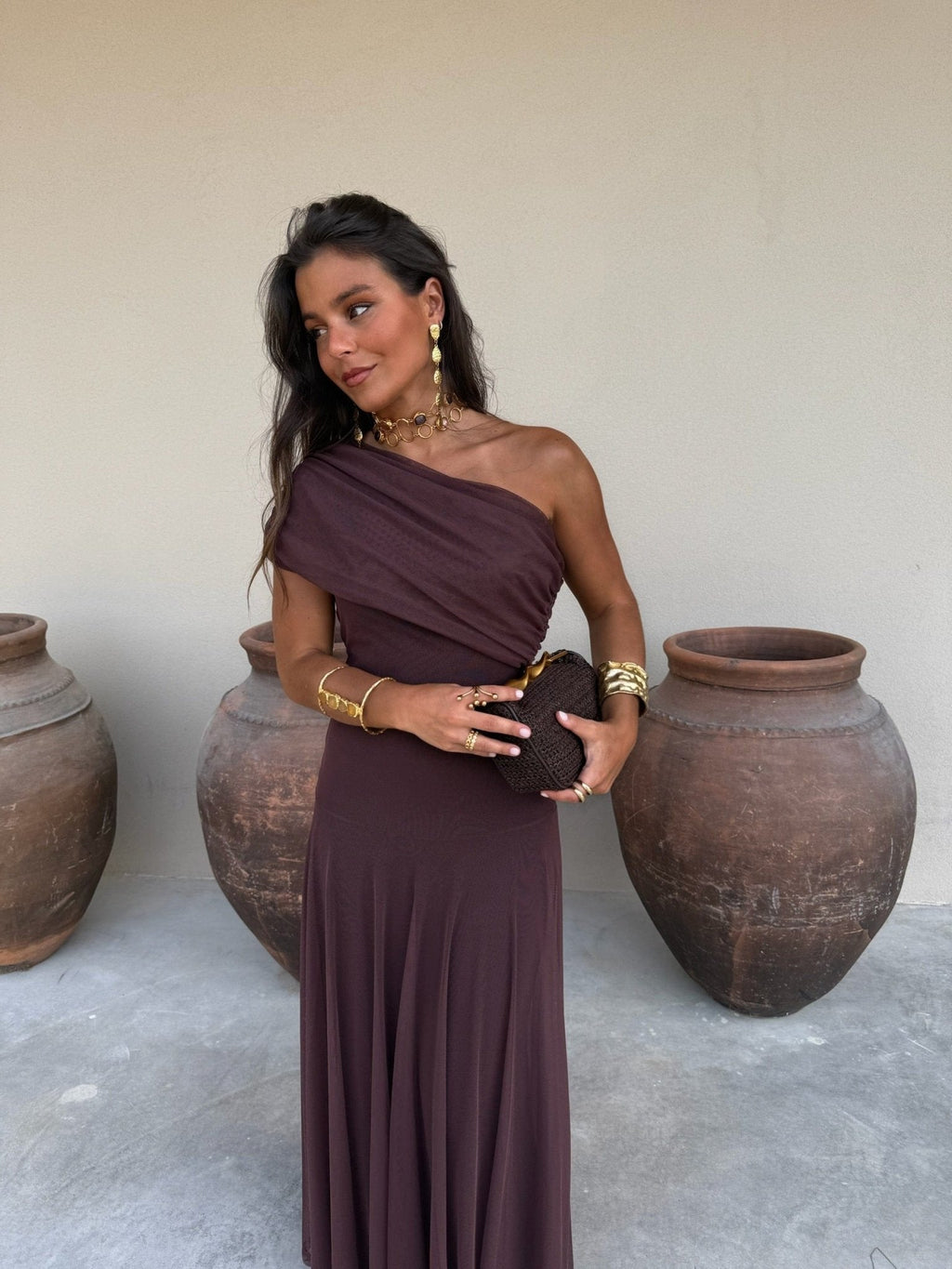 Robe de soirée en résille