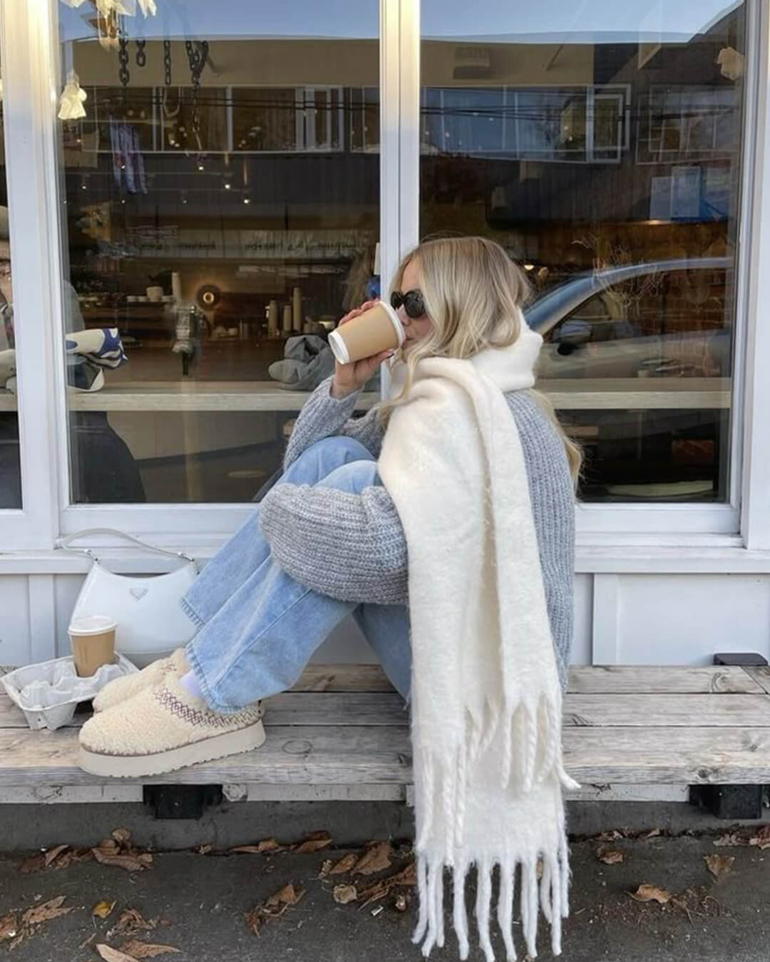 Écharpe d'Hiver à Franges
