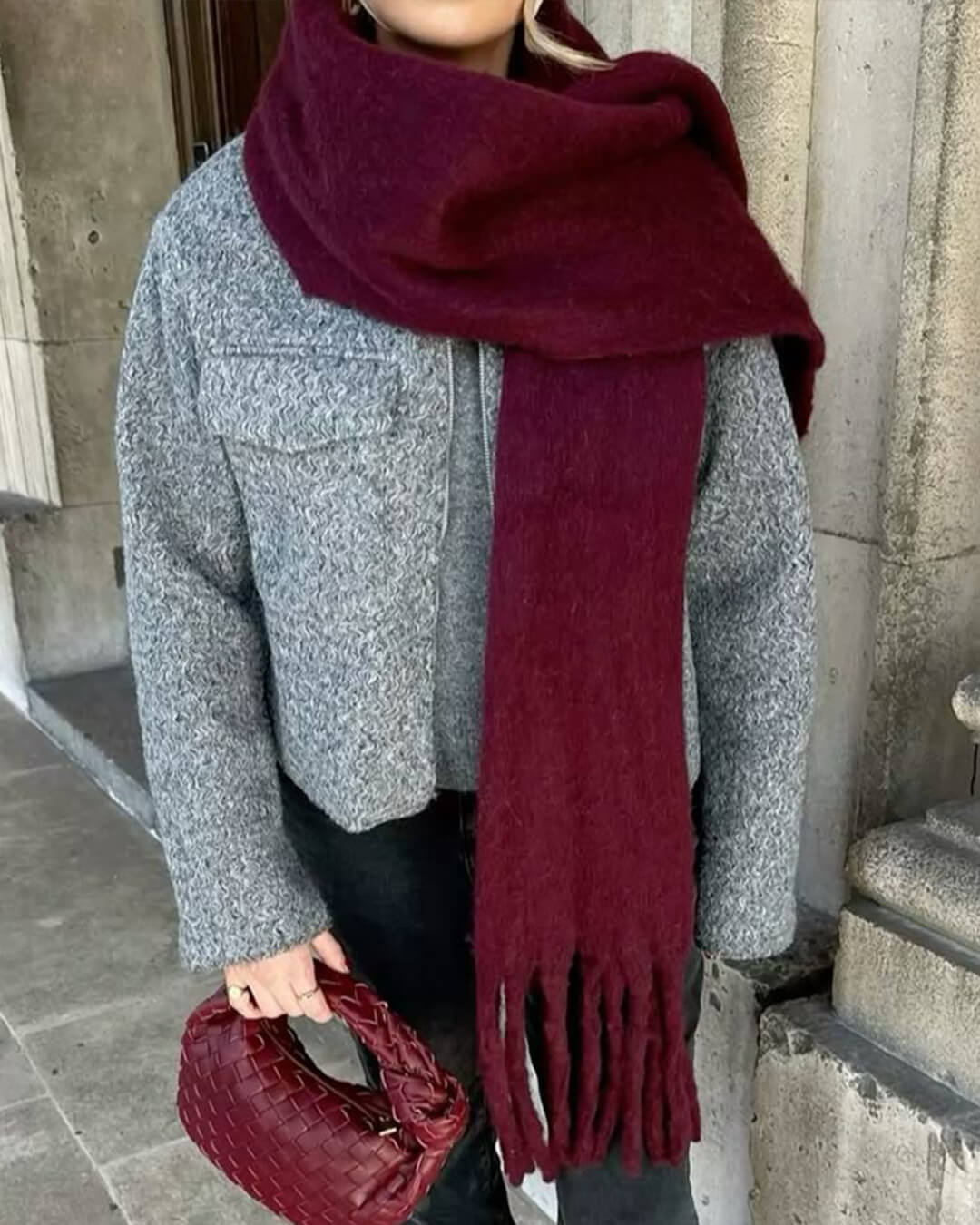 Écharpe d'Hiver à Franges