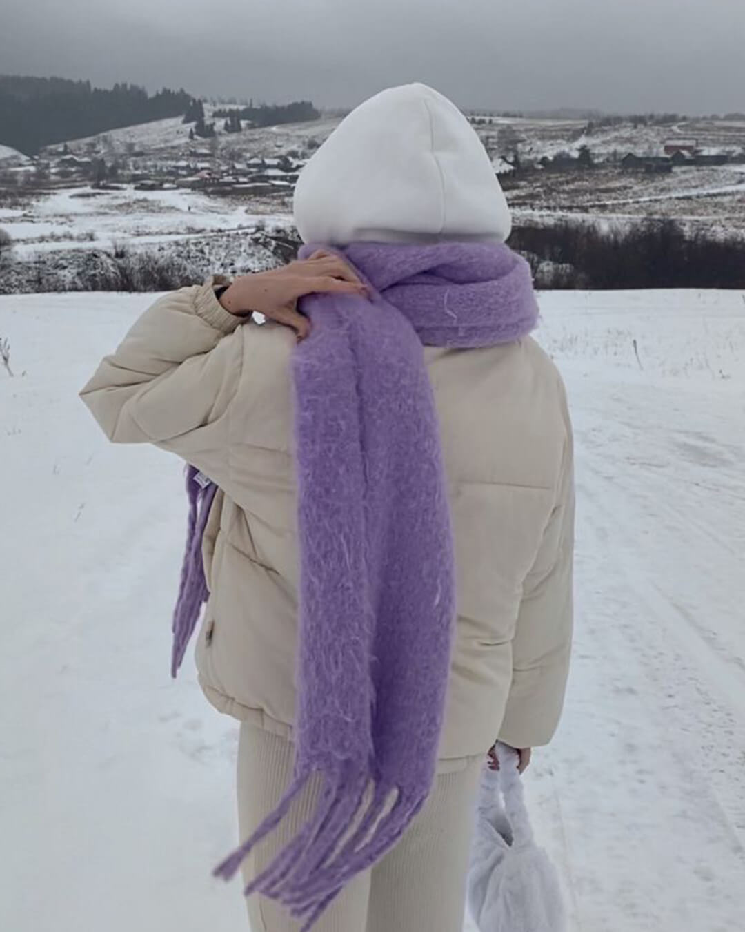 Écharpe d'Hiver à Franges