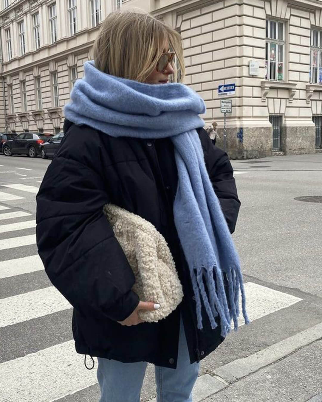 Écharpe d'Hiver à Franges