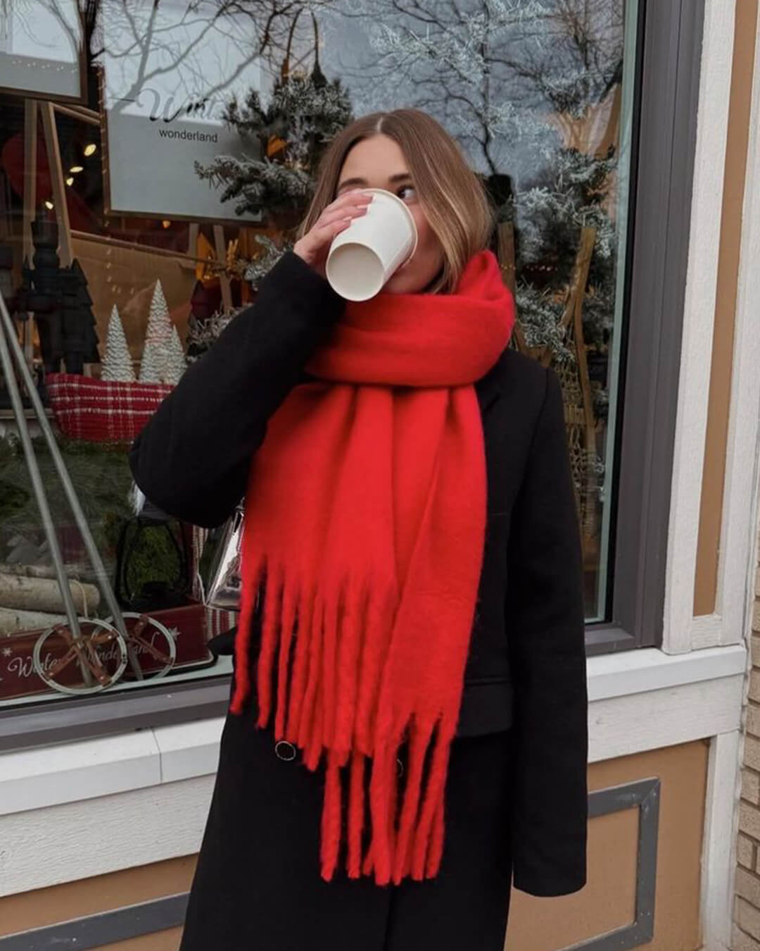 Écharpe d'Hiver à Franges