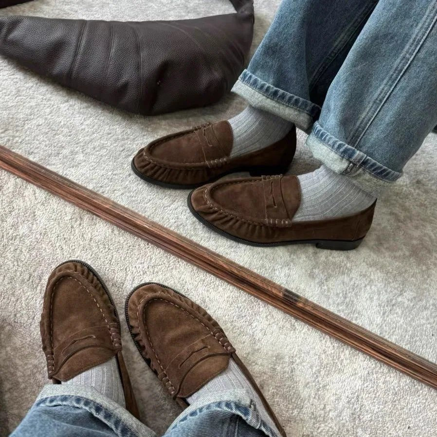 Mocassins à enfiler en simili cuir