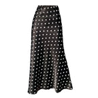 Jupe Sirène Mi-longue à Pois Bianca