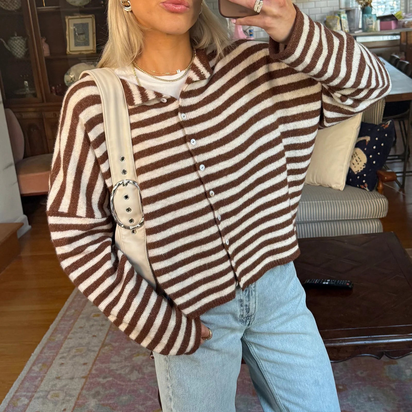 Cardigan à rayures