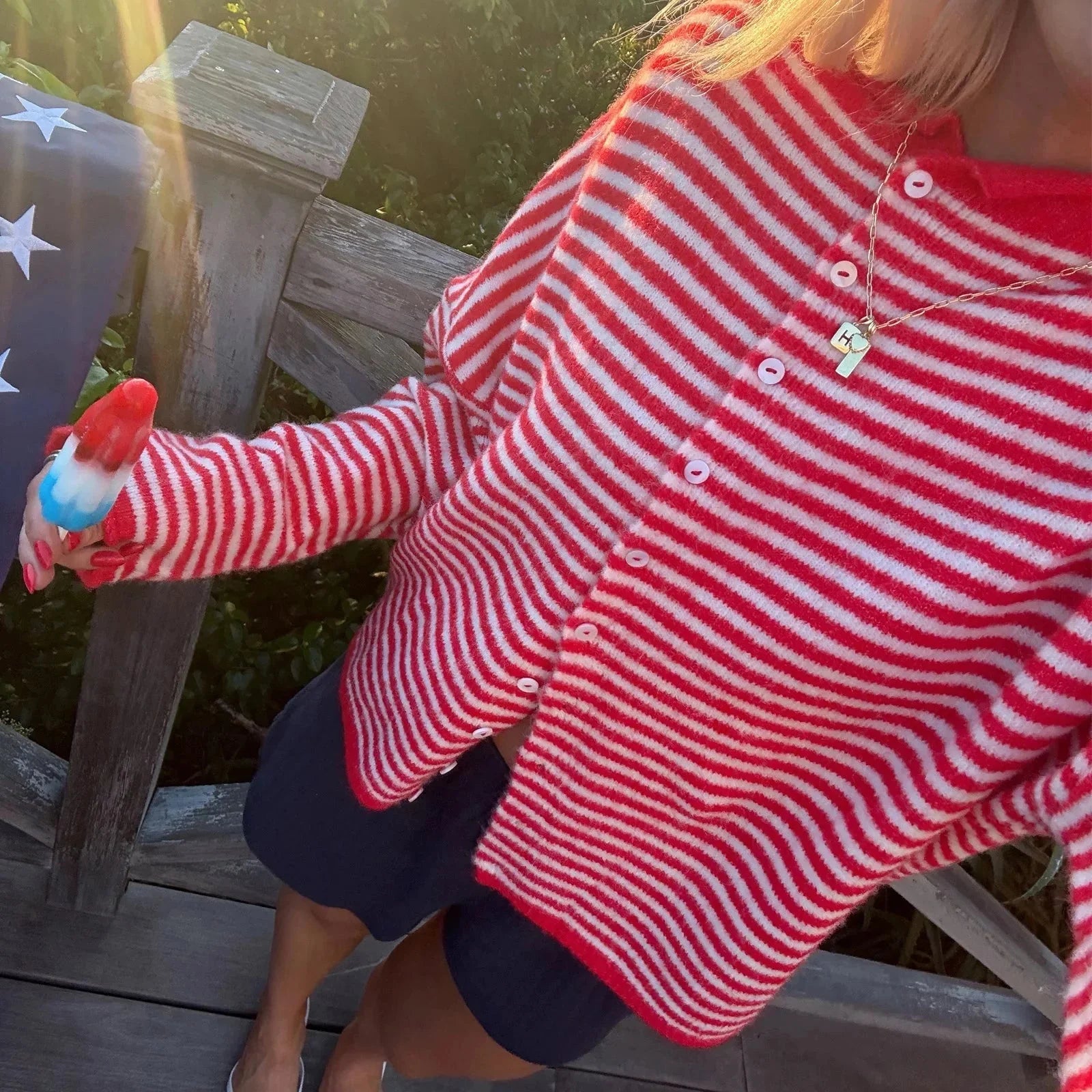 Cardigan à rayures