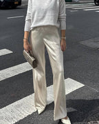 Pantalon large en satin